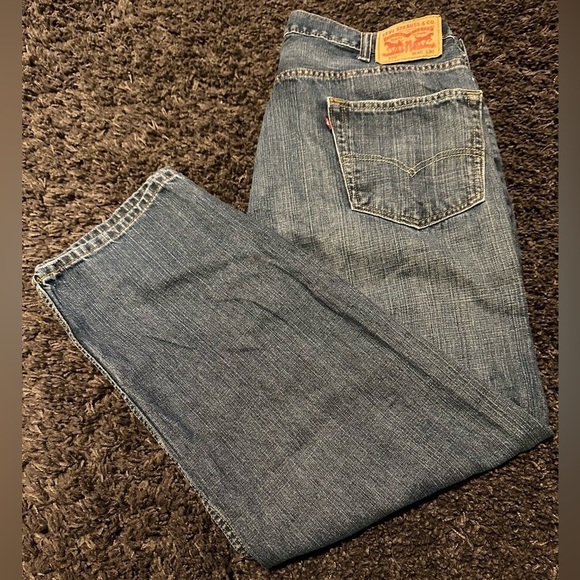 Levi Strauss 550’s Men’s Size 40x30 100% Cotton Denim Blue Jeans EUC - Picture 4 of 6